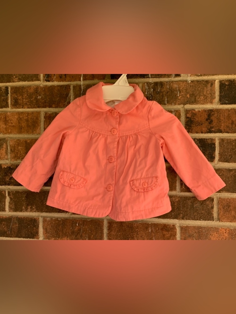 Janie and Jack Coral Button-Up Pea Coat